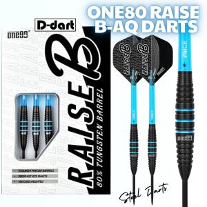 ONE80 STEEL TIP DART - 23G Raise B-AQ HD Tungsten Steel Darts (DART ARROW)