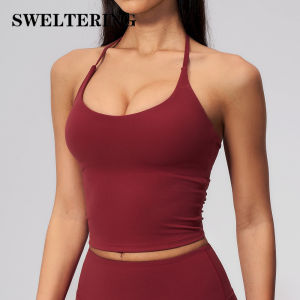 Halter Shockproof Yoga Tank Top Womens Breathable Sports Underwear Gym Fitness Vest Female Workout Vest Sports Yoga Underwear2026