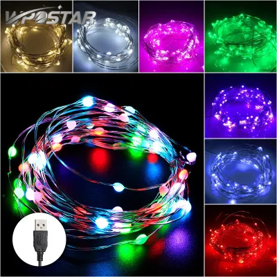 LED Christmas Light USB Operated 5M 10M Copper Wire String Lights for Wedding Christmas Party Bedroom Home Decoration