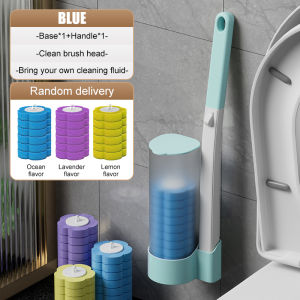 ชุดที่ยึดแปรงห้องน้ำใช้แล้วทิ้งพร้อมชุดระบบทำความสะอาดแบบใช้แล้วทิ้งเติมแปรง6ชุดสำหรับแปรงทำความสะอาดภาชนะโถส้วมห้องน้ำ