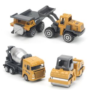 MILDGLOW 6pcs/set Mini Alloy Engineering Truck Loader 1:64 2 Styles Vehicle Excavator Tractor Toy High Quality Classic Construction Car Model