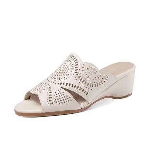 [Free Shipping] New Summer WomenS Shoes: Comfortable Stylish With A Unique Open-Toe Design Wedge Heel Elegant And Chic Perfect For Moms And Featuring A Perforated Sole