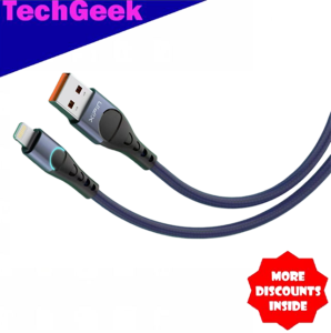 TG LX66 1.2M for Micro Type-C Lightning 6A Luminous Braided Fast Charging Data Cable