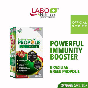 LABO Nutrition Brazilian Green Propolis Ultimate - Natural Immune Health Support Brain Fog Allergies Respiratory Cough Sore Throat Asthma Cholesterol Gut Liver Kidney Supplement • 60 Capsules