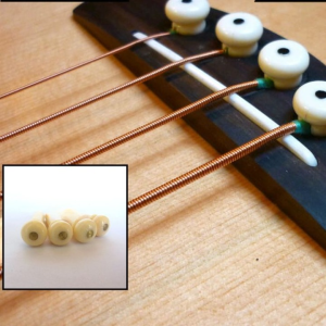 Pin Bridge Bass Ivory Premium Gold Flash 4Pcs