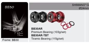 TOKEN BB30 BB30AR Tiramic/Ceramic Premium bearing Bottom bracket 42mm x 68mm Shimano Crank Use