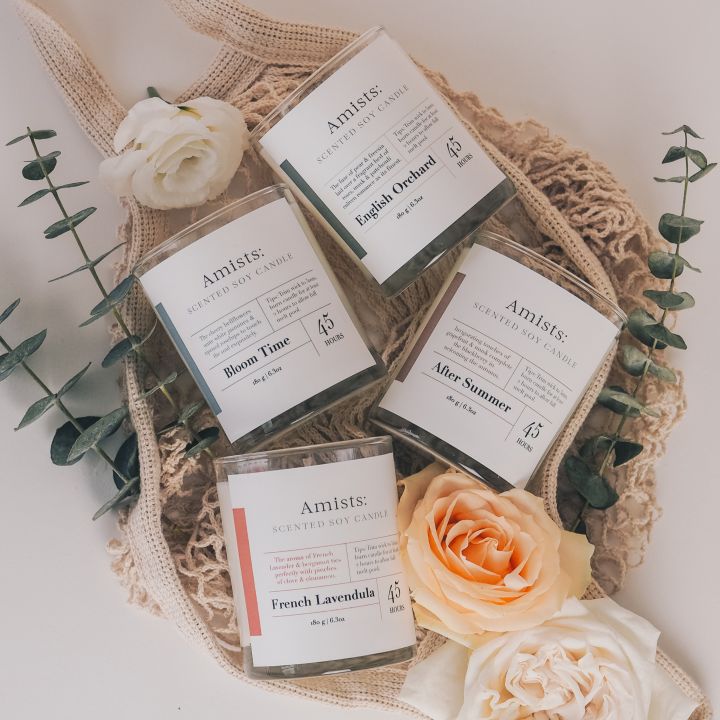 [NEW! Christmas' Scent] Amists Scented Soy Candle 180g / 6.3oz - Natural Soy Wax  (Pack and wrap in Gift Box) by Amists.co