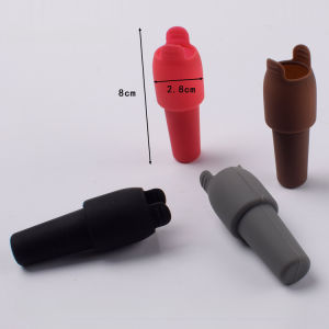 Soft silicone double sealing stopper for wine bottles