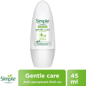 SIMPLE Gentle Care Anti-Perspirant Deodorant Unfragranced and Invisible Vanilla & Peach 45ml