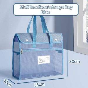 NEXASHOP Transparent Mesh Storage Bag Multilayer Flip Cover File Bag High Quality Portable Tutoring Bag Gift