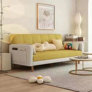 Foldable Multifunctional Dual-Use Sofa Bed with Armrest Living Room Small Apartment with Storage Sofa Bed Living Room Bedroom Lazy Sofa Bed Sofa Set 123 Seater