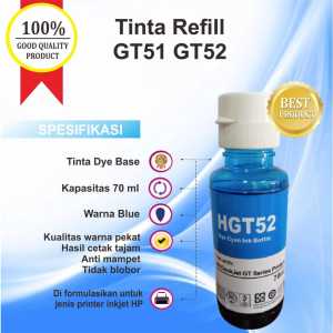 Tinta Refill HP GT51 GT52 GT 51 GT 52 Printer Ink Tank 115 310 319 315