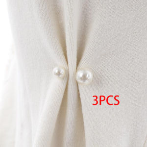 3Pcs Double Pearl Brooch Pins Anti-fade Exquisite Elegant Brooches for Women Sweater Cardigan Clip Coat Summer Dress Jewelry