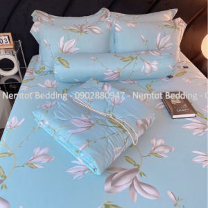 🌇SIÊU ĐẸP🌇Bộ Ga Gối Lụa Lyocell Viscose Thoáng Mát Mềm Mịn Chăn Chần Bông Cao Cấp _ Nemtot Bedding