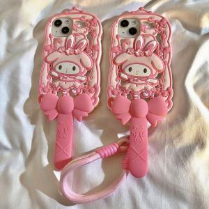 Christmas Gift Halloween Miniso Kawaii Iphone15 12/13/14Promax Phone Case Hello Kitty Cartoon Cute 3D Silica Gel Cell Phone Protective Case Fashion Kit