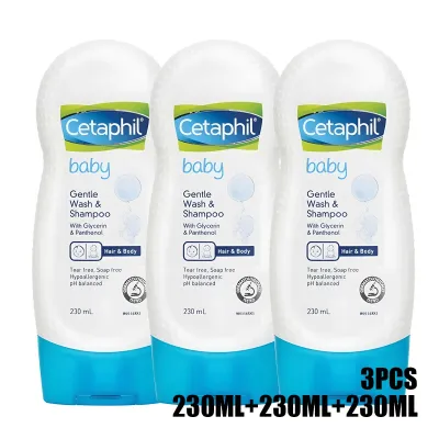 (SET OF 2)New Cetaphil Baby Gentle Wash and Shampoo & Lotion 400ml