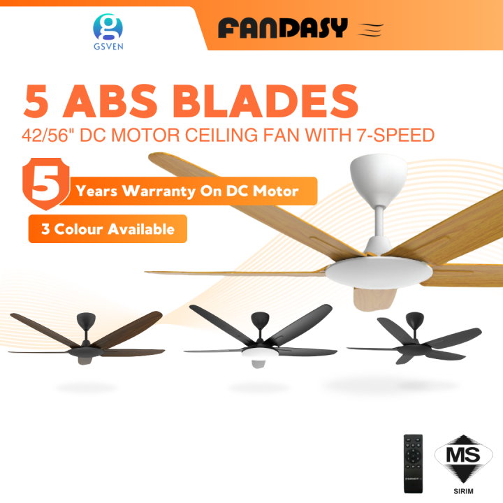 FANDASY (105cm/42'') / (140cm/56'') DC Motor Ceiling Fan Remote Control ...