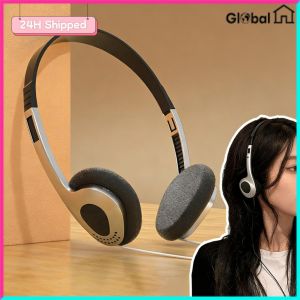 【24H COD】3.5mm Wired Headphones Retro Y2k Stereo Over Music Call Earphones - Stereo Gaming Headset