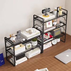 Desktop Storage Rack Bookshelf Table Top Shelf Rack Bookshelf Storage Adjustable multi-layer shelf for office desks Table Top Shelf Rack