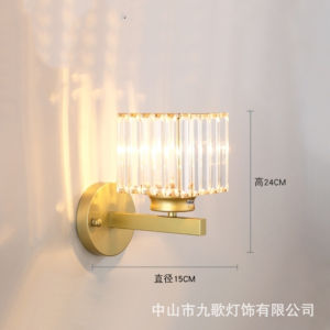 SXH  Modern Living Room Light Luxury Crystal Creative Wall Lamp Nordic Bedroom Bedside Lamp Simple Personality Corridor Staircase Wall Lamp