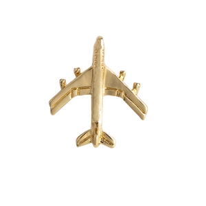 Metal Airplane Brooch Aircraft Lapel Pin Fashion Suit Coat Collar Brooch