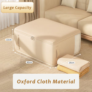 JustLiving กระเป่าผ้านวมผ้าอ็อกซ์ฟอร์ดกันฝุ่นพับเก็บได้กระเป๋าเก็บของตู้เสื้อผ้ากระเป๋าเดินทางเคลื่อนย้ายได้กระเป๋าใส่ของกระเป๋าเดินทางขนาดใหญ่ของเล่นเสื้อผ้ากระเป๋าเก็บของหมอนจัดระเบียบ