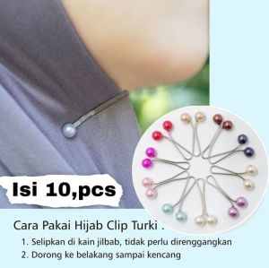 grosir klip turkey isi 10. clip jilbab turkey/klip hijab/klip jilbab/bross hijab/pin jilbab
