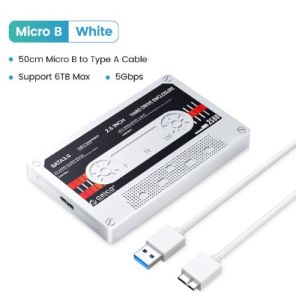 ORICO Retro 2.5 HDD Enclosure SATA to USB3.0 External Hard Drive Case 5Gbps / 6Gbps Type-C HDD Case With DIY Sticker