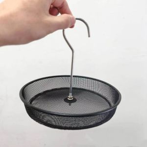 OUTOPEN Large Capacity Hanging Bird Feeder Durable Rustproof Bird Feeding Station Creative Metal Mesh Wild Bird Feeder Outdoor Use