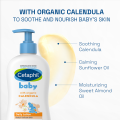 Cetaphil Baby Daily Lotion 400ml with Organic Calendula for Newborn| Gentle & Hypoallergenic | Almond & Sunflower Oil | 24-Hour Hydration | For Delicate Baby Skin | Pediatrician Approved. 