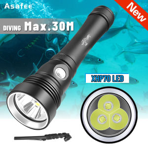 Powerful 2000LM Underwater Light XML70 LED Scuba Diving Flashlight Lamp Underwater DivingLamp with Switch 3 Modes Flashlight26650 Rechargeable Professional Diving Flashlights