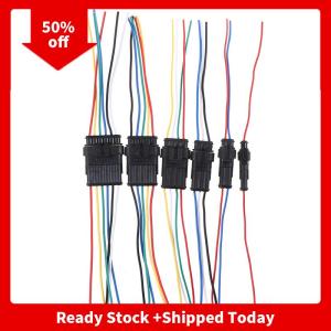 🔥🔥🔥pheebss 1 2 3 4 5 6Pin Female Male Waterproof Electrical Cable Auto Connector Car Plug