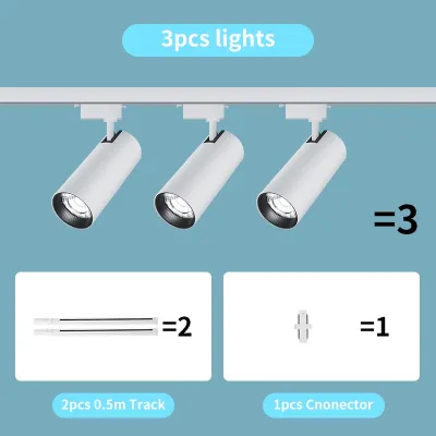 TEP LED Track Lights Full Set 20W 40W Super Bright Commercial Spotlight for Clothing Store Decorative Lighting
