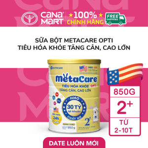 Sữa bột Nutricare MetaCare Opti 2+ tiêu hóa khỏe tăng cân cao lớn (850g)