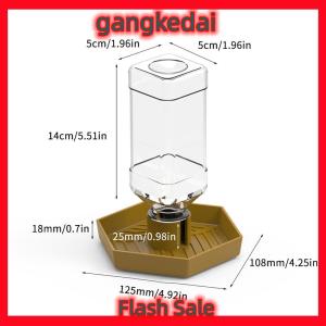 Gangke Loài bò sát nước trung chuyển Bát thực phẩm trung chuyển chai nước cho loài bò sát Pet lớp phủ chống trượt nước tự động Dispenser cho Thằn Lằn