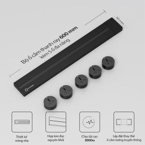Bộ Sản Phẩm Ổ Cắm Thanh Ray Chargee 60cm 8000W CHARGEE + 3 ổ cắm Universal
