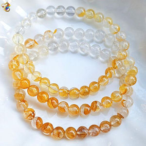 Premium Grade Ombre Gradient Golden Healer Hematoid Quartz Bracelet