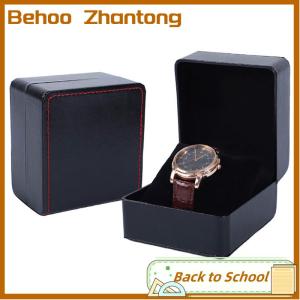 Behoo Watch Storage Box PU Single Watch Display Case Wristwatch Watch Holder Travel Jewelry Watch Organizer For Men Gift