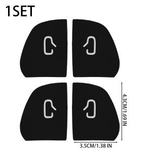 Car Door Control Panel Sticker 4pcs for Tesla Model Y/ Model 3 Highland 2024-2026 Suede Button Guard Decal Styling Accessories