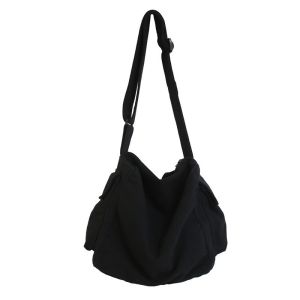 Comelnya Bag Messenger Bag Woman Man Simple Large Capacity Pocket Beg Wanita Lelaki Kasual Berpoket Ruang Besar