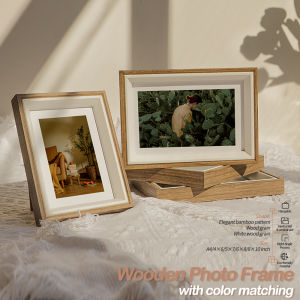 Wooden Photo Frame Personalized Photo Frame Home Decor Modern Picture Frame Card Holder Specimen Shadow Box Dry Flower Holder Desktop Ornament Tabletop or Wall Display Decor for Photos Paintings Landscapes Posters Artwork
