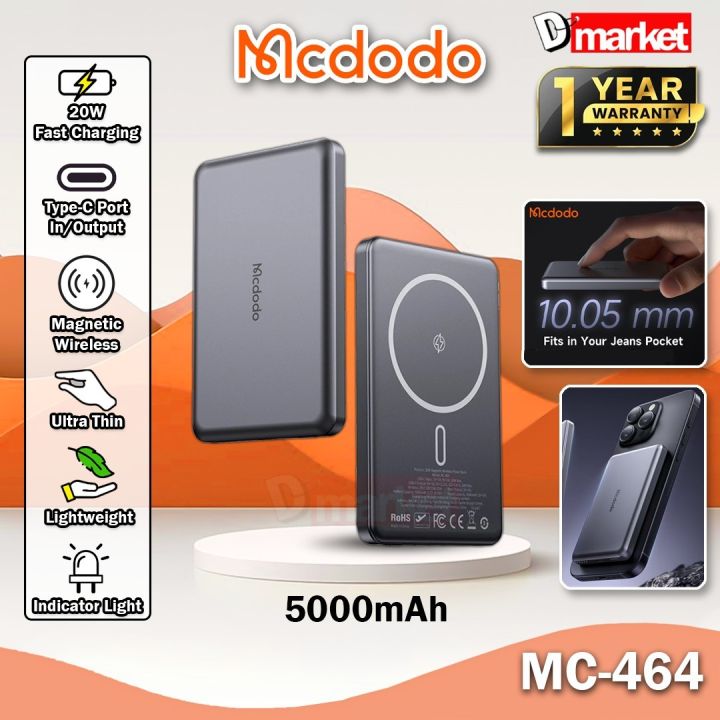 mcdodo-mc-464-5000mah-powerbank-ultra-thin-magnetic-wireless-power-bank