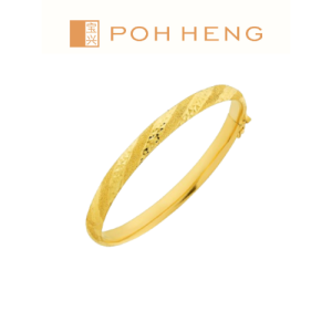 Poh Heng Jewellery 22K Crafted Bangle in Yellow Gold[Price By Weight]