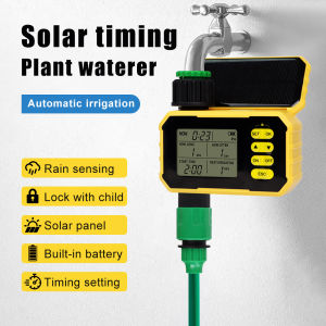 WiFi Tuya Solar Powered Watering Timer Automatic Drip Irrigation Watering Timer Sprinkler Garden Watering System