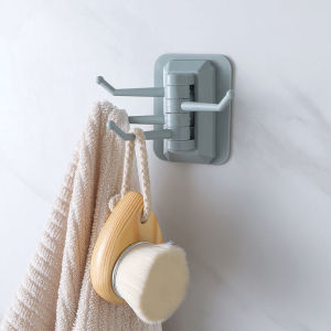 Rotatable Towel Rack Wall Hook Bathroom Without Perforation Strong Adhesive Towel Hanger Muti-purpose Hole Free Hanger No Trace Strong Stick Rotar Hook