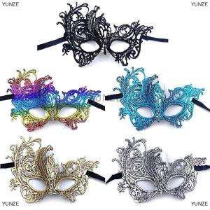 [COD] YUNZE Halloween Half Face Mask Luxury Masquerade Women Dress Christmas Party Cosplay Decoration Eye Mask Nightclub Lace Mask