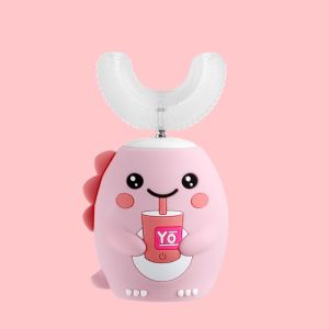 Children Electric Toothbrush Kids U-shaped 360 Degree Automatic Child Toothbrush USB Charging Blue Light Smart Kids Toothbrush