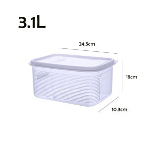 Fridge Food Storage Containers with LidsPlastic Reusable Storage Organizer Storage Bin Meal Prep Containers