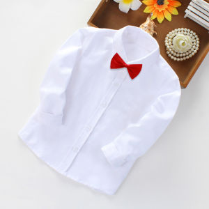 Boys White Shirt   Childrens white shirt   White School Uniform Performance Wear   Children White Shirt   Spring and Autumn Long Sleeve