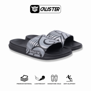Calister - Sandal Slip On Pria Slide Leaf Gray Edition